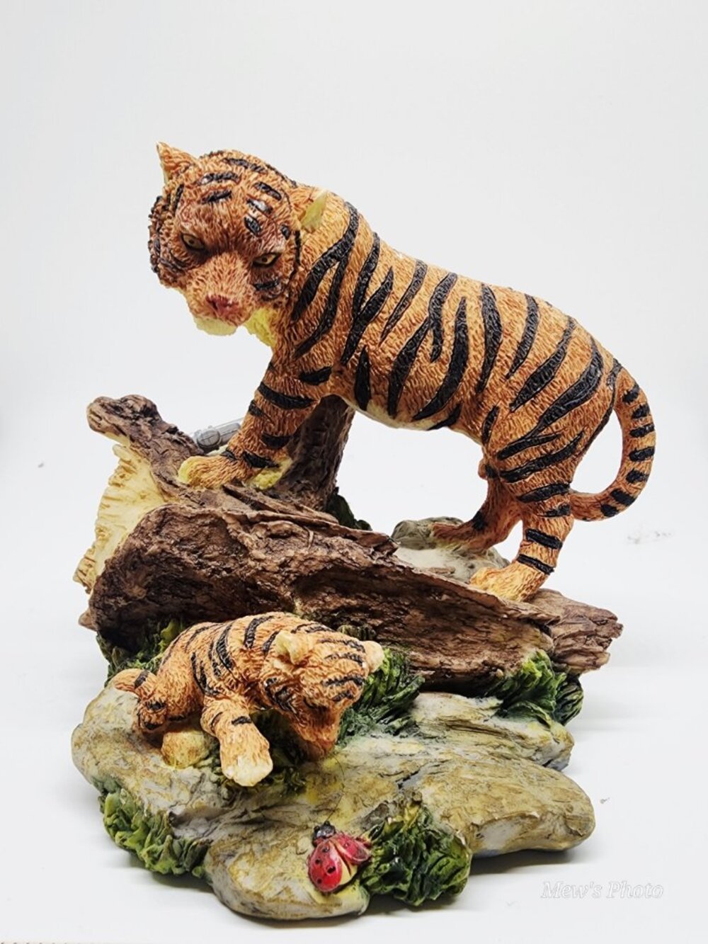 Vintage - Living Stone Tiger Family Figurine
